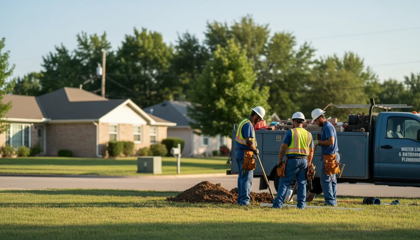 Residential water line and bathroom plumbing service in Mountainburg, AR